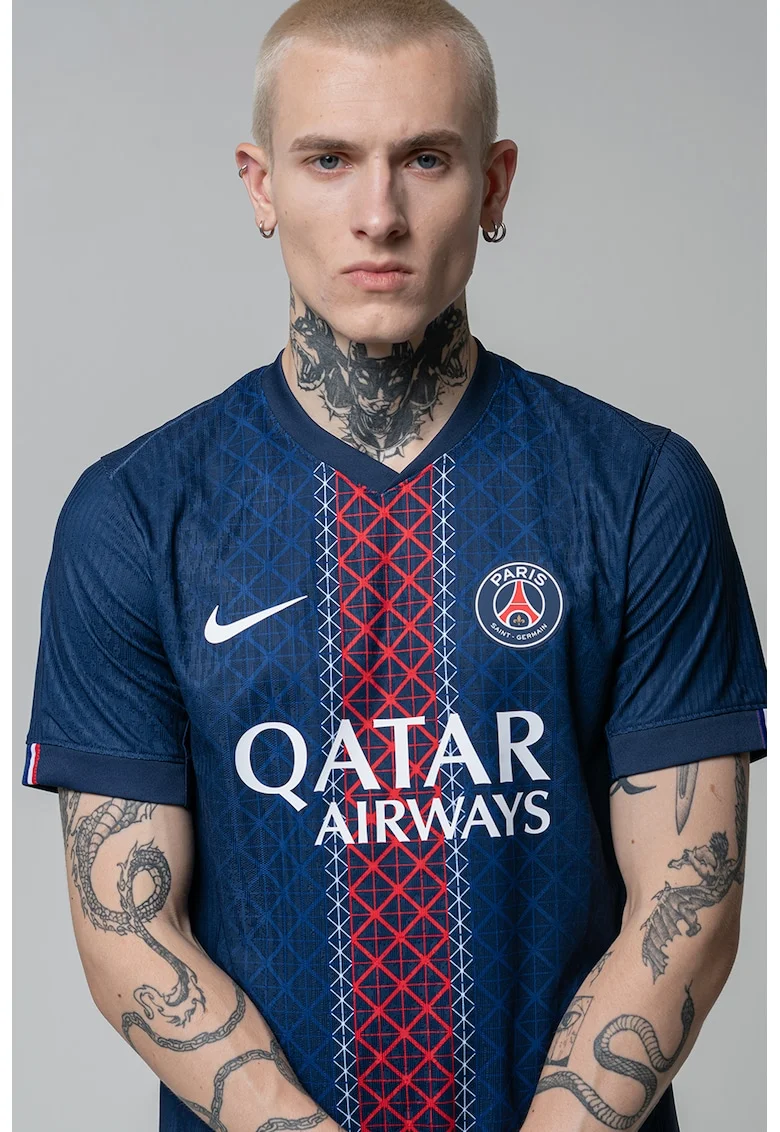 Tricou cu Dri FIt pentru fotbal Paris Saint-Germain, Alb/Bleumarin