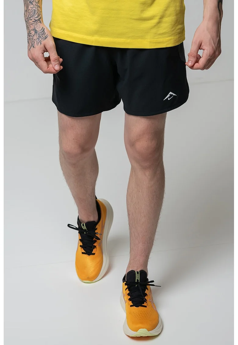 Pantaloni scurti cu Dri Fit pentru fitness, Negru/Gri inchis