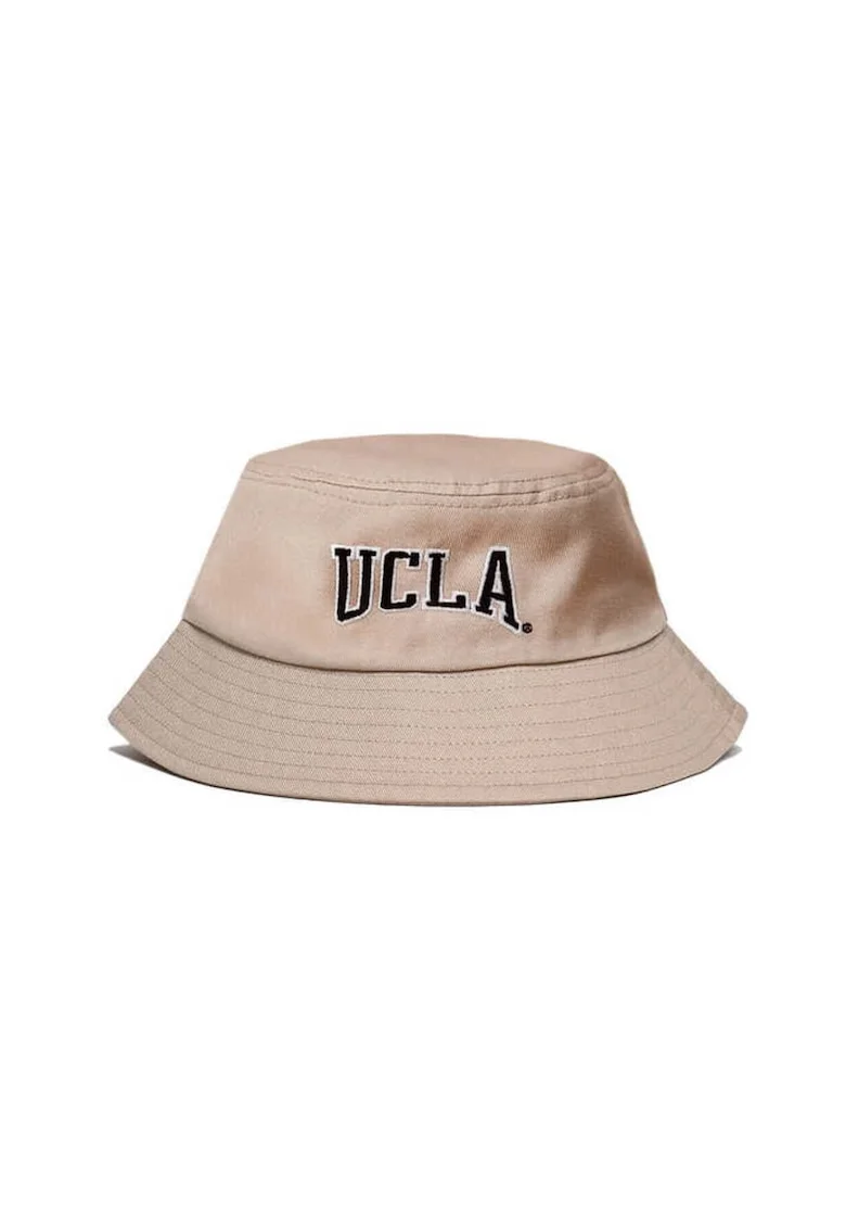 Palarie bucket unisex cu logo, Maro