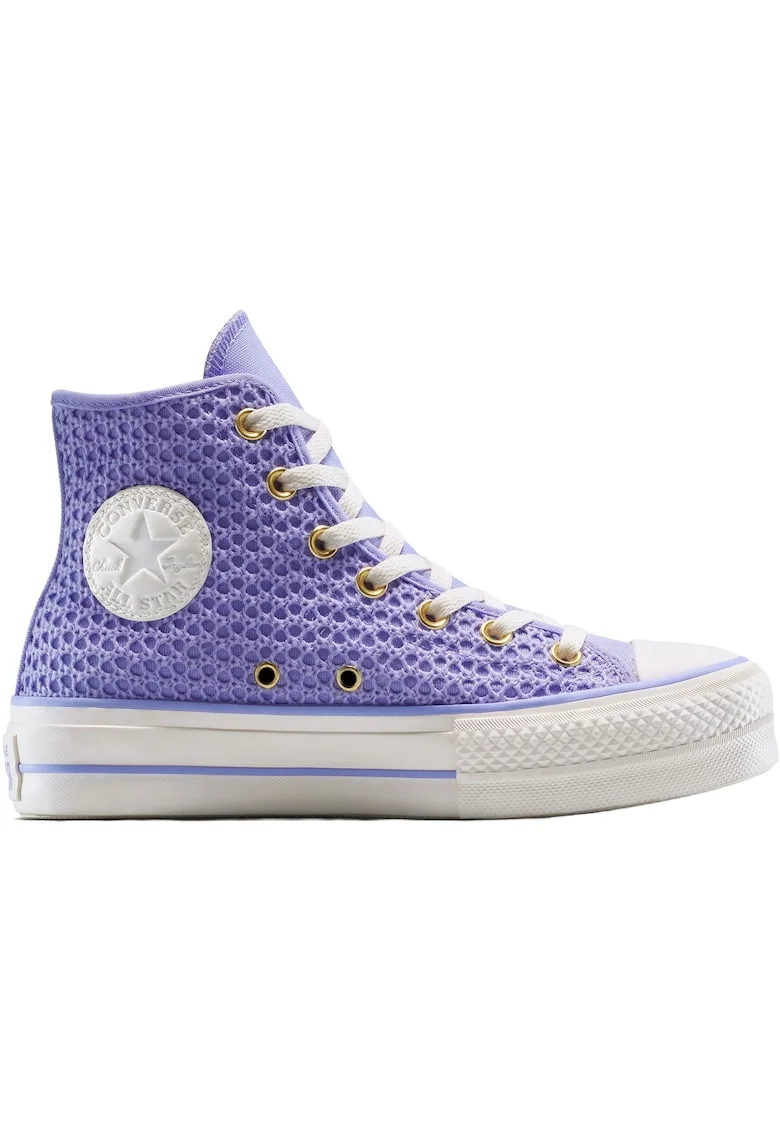 Tenisi  Chuck Taylor All Star cu platforma ridicata din tricot, Albastru