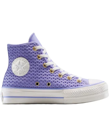Tenisi  Chuck Taylor All Star cu platforma ridicata din tricot, Albastru