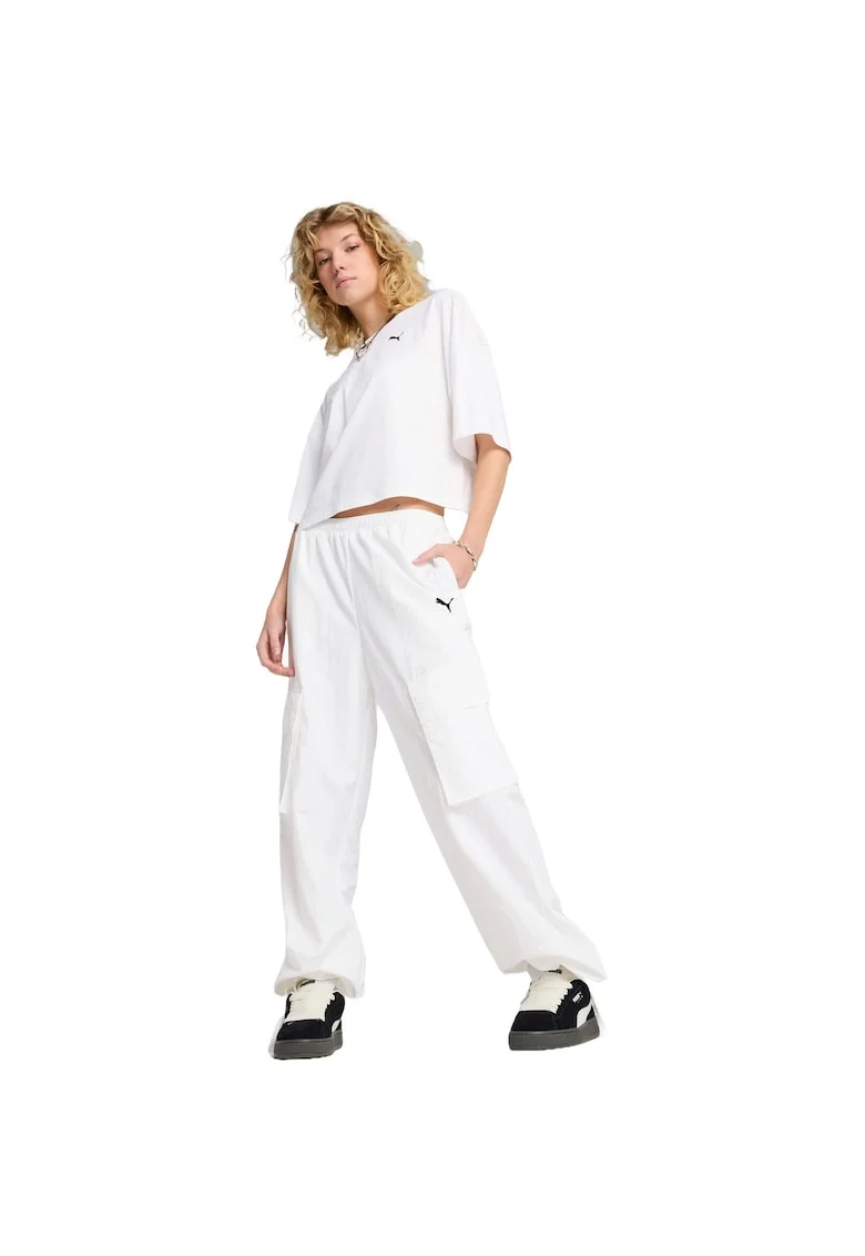 Tricou sport supradimensionat, Alb