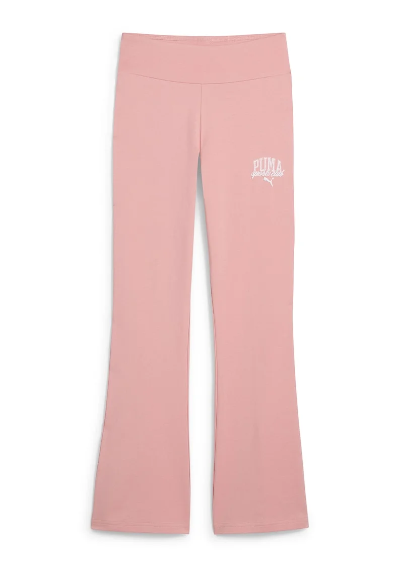 Pantaloni evazati cu logo, Roz
