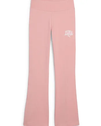 Pantaloni evazati cu logo, Roz