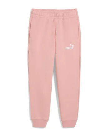 Pantaloni de trening din amestec de bumbac cu banda logo in talie, Roz pastel