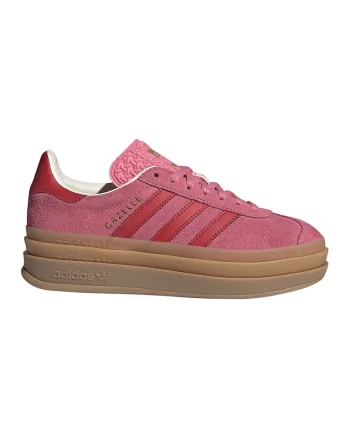 Pantofi sport Gazelle Bold din piele intoarsa cu talpa flatform, Coral/Rosu stins