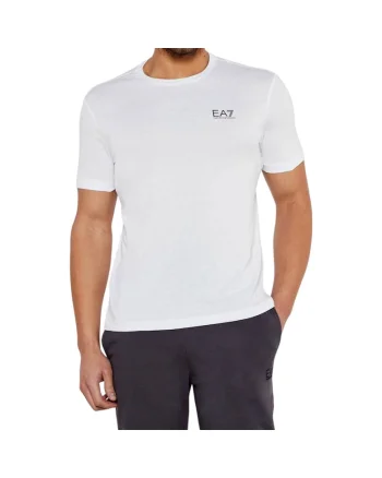 Tricou  EA7 Train Logo Series 40714, Alb/Gri