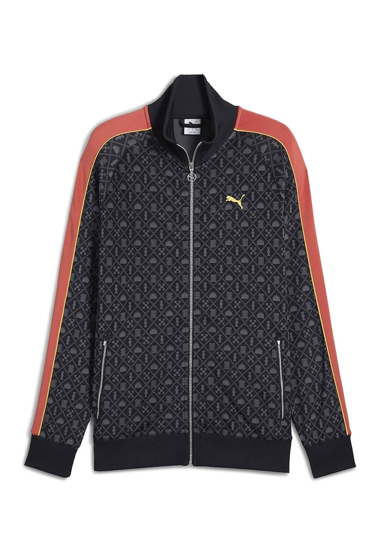 Jacheta regular fit cu logo, Portocaliu/Negru stins