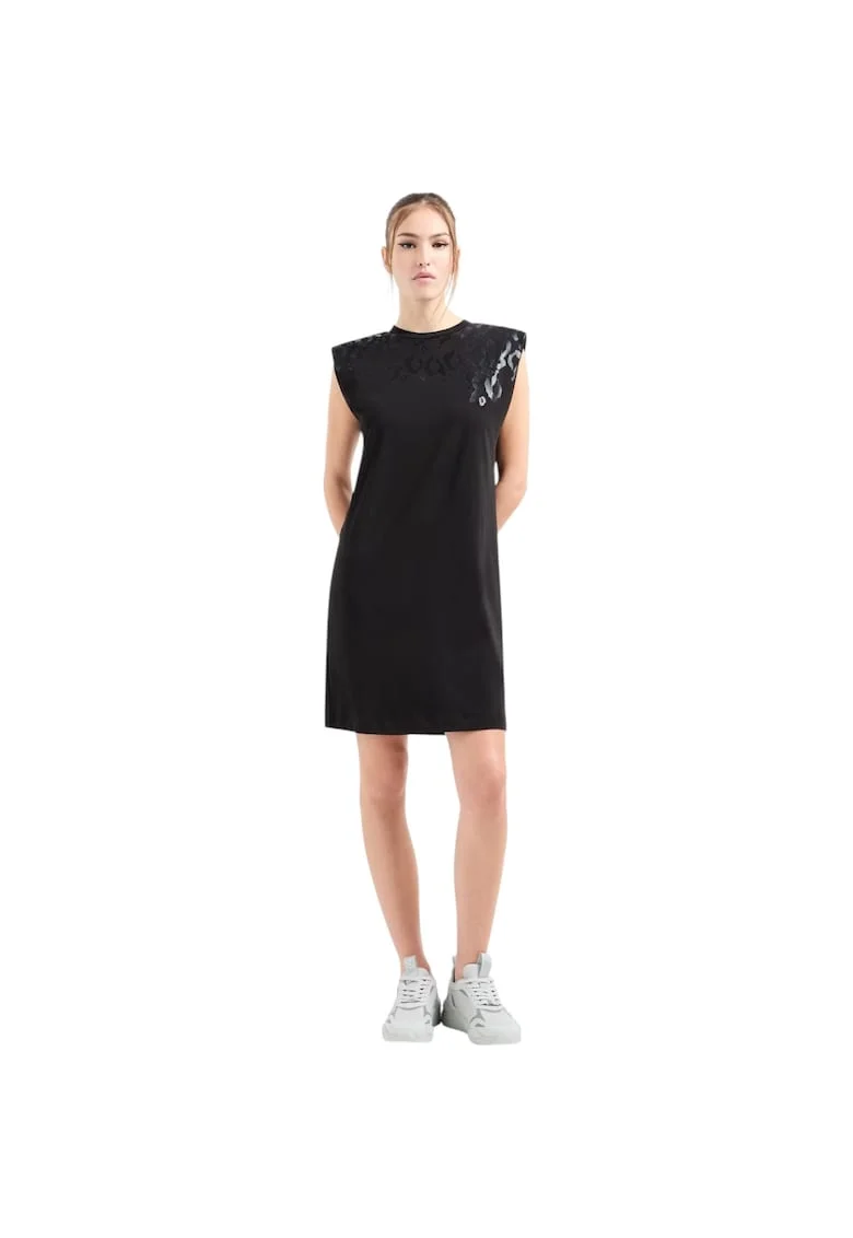 Rochie  EA7 Train Graphic Stretch 40696, Negru