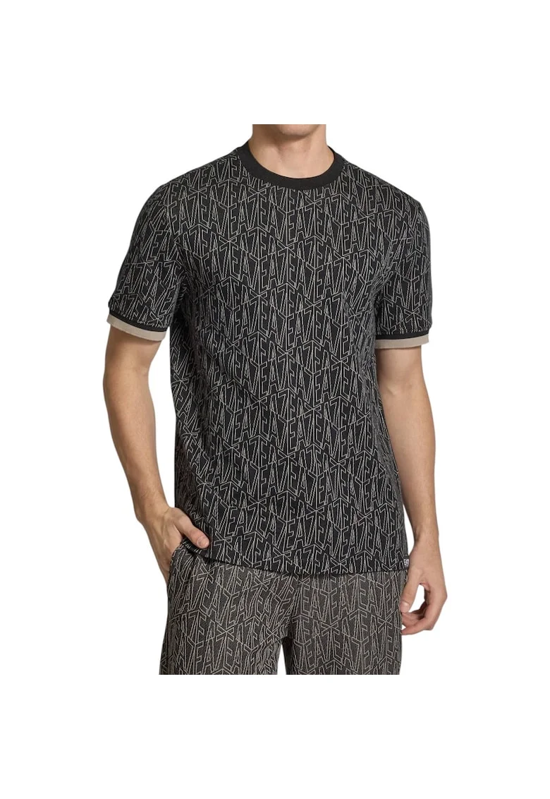 Tricou  EA7 Train Graphic Jacquard 40751, Negru