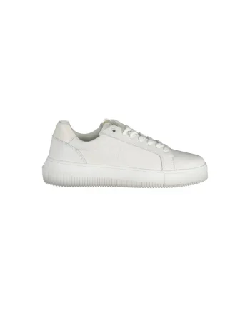 Pantofi sport dama,  50% Poliester, 50% Piele naturala, Alb, YW0YW01202F, Alb