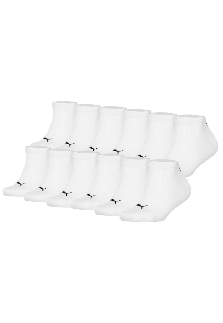 Set de sosete scurte cu logo - 12 perechi, Alb