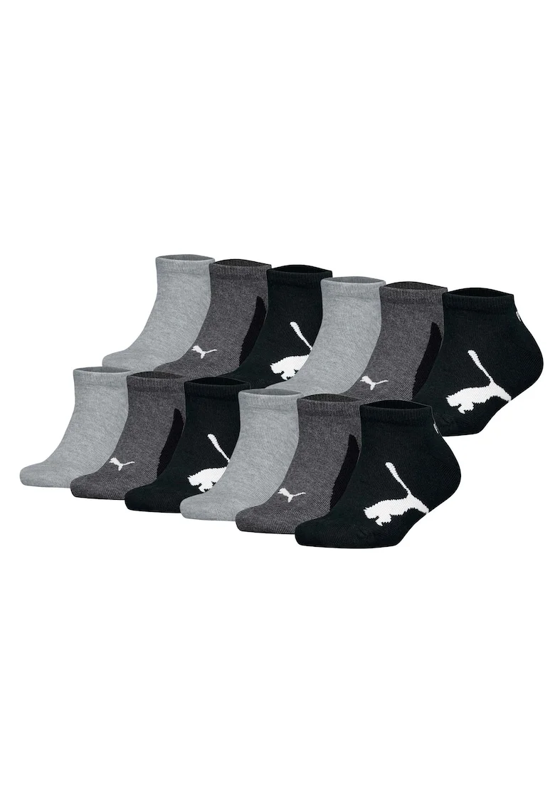 Set de sosete din amestec de bumbac - 12 perechi, Negru/Gri