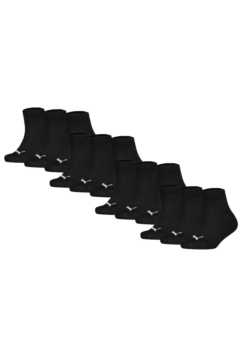 Set de sosete scurte cu logo - 12 perechi, Negru