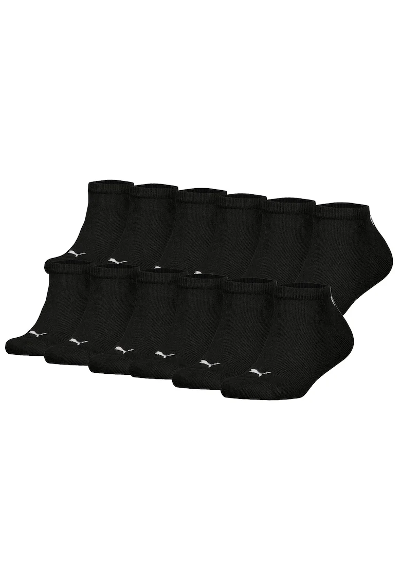 Set de sosete scurte cu logo - 12 perechi, Negru