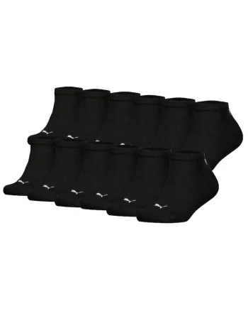 Set de sosete scurte cu logo - 12 perechi, Negru