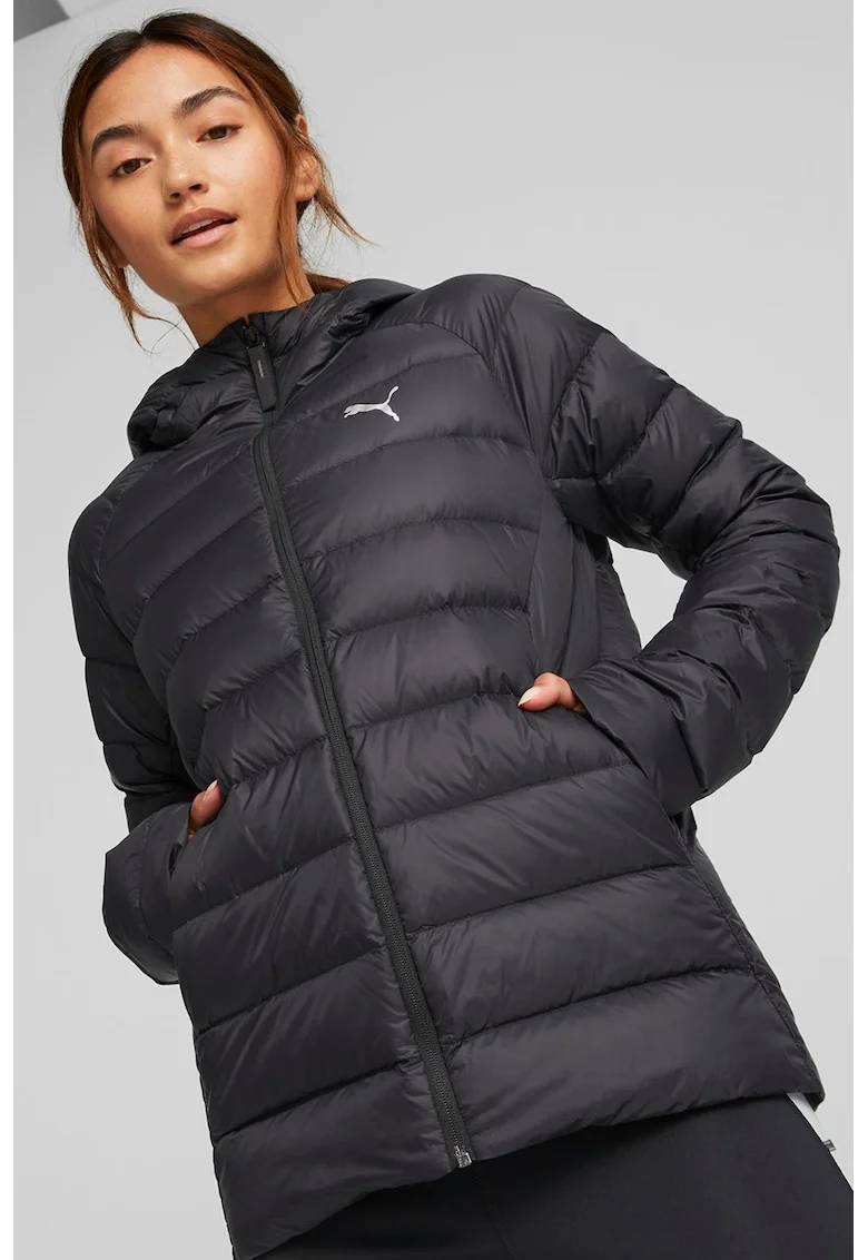 Geaca slim fit cu umplutura de puf PackLITE, Negru stins