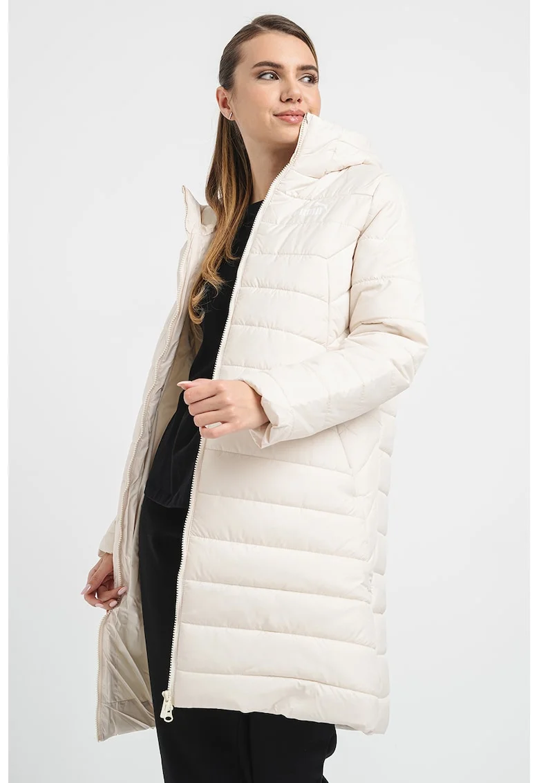 Geaca midi matlasata Essentials, Crem
