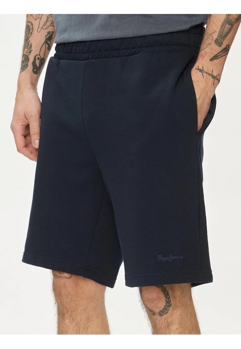 Pantaloni scurti sport barbati,  Bumbac, Bleumarin,