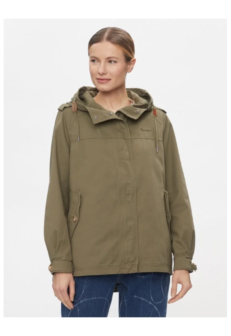 Geaca parka dama,  303438432, Bumbac, Verde