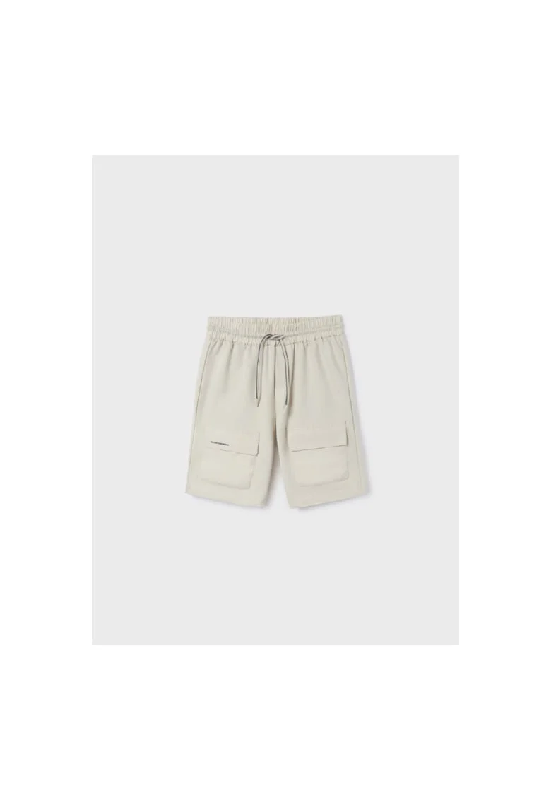 Pantaloni lungi,  302031382, Bumbac, Poliester, Ecru, Ecru