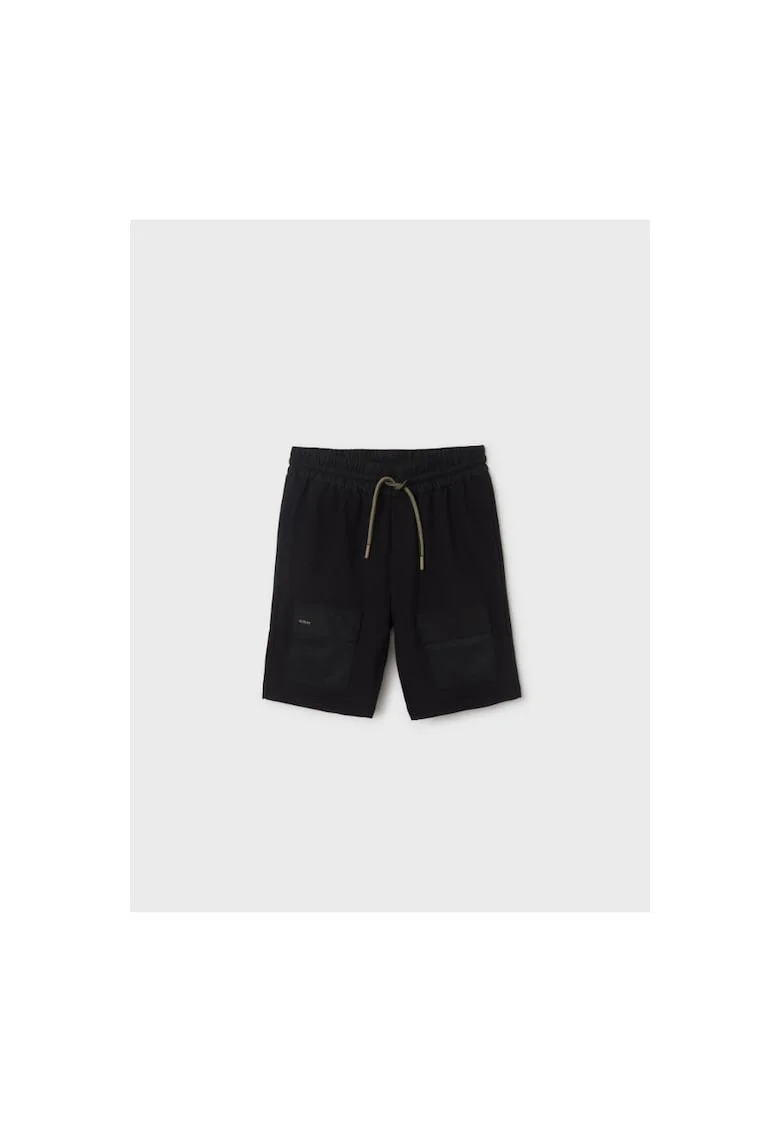 Pantaloni lungi,  302031351, Bumbac, Poliester, Negru, Negru