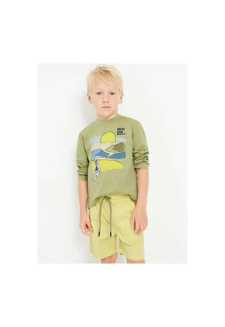 Pantaloni lungi,  302028009, Bumbac, Elastan, Galben, Galben