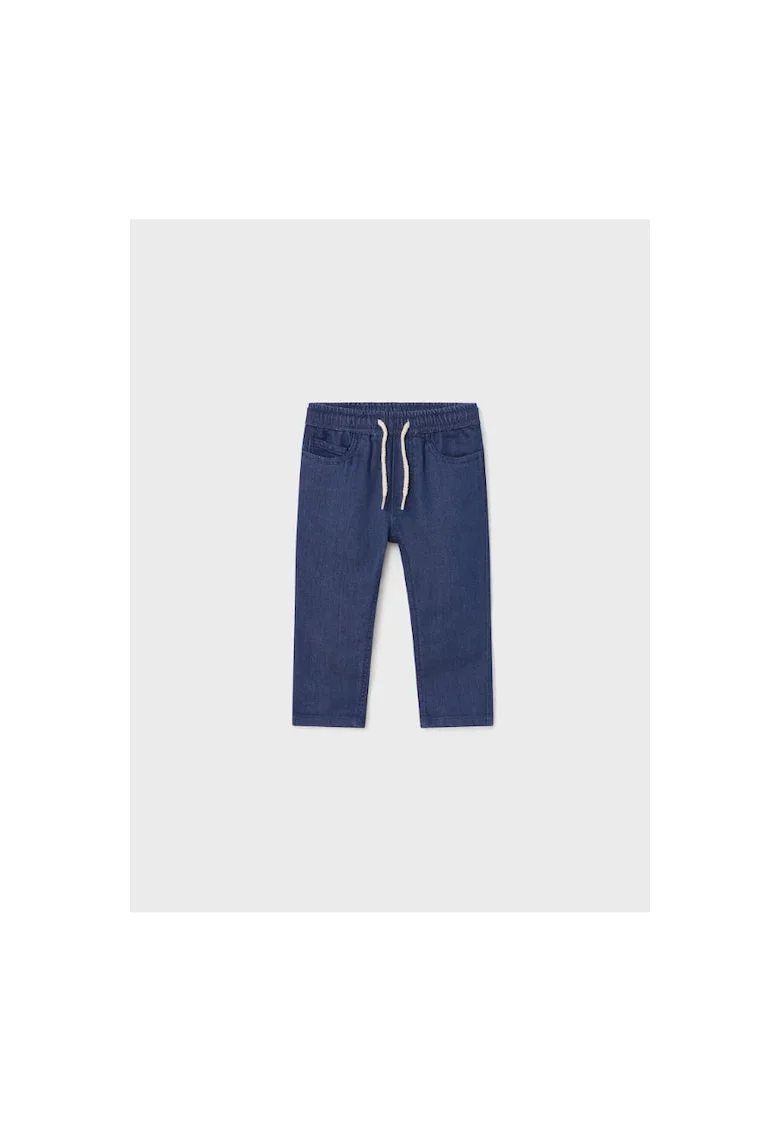 Pantaloni lungi,  302020980, Bumbac, Albastru marin