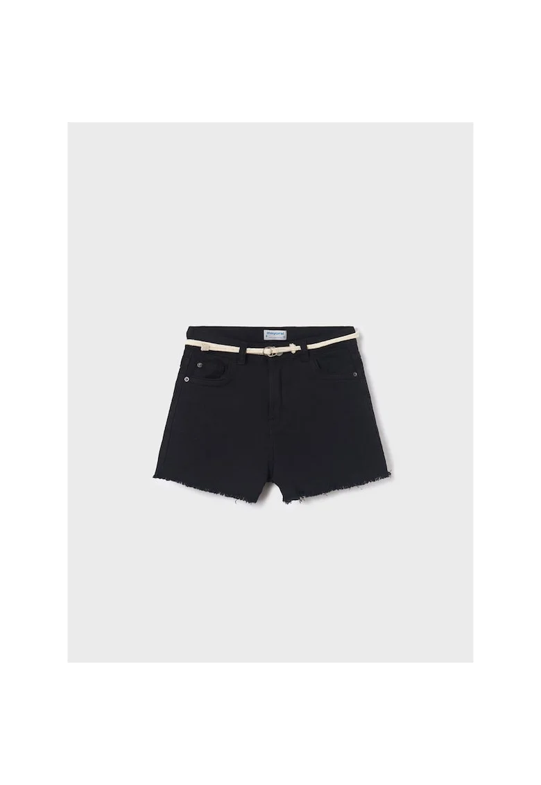 Pantaloni scurti Fete,  302031481, Bumbac, Negru
