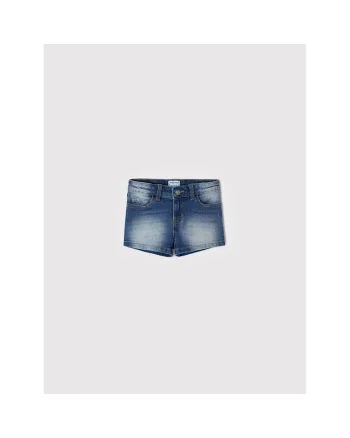 Pantaloni scurti din denim Fete,  209483987, Bumbac Organic, Albastru