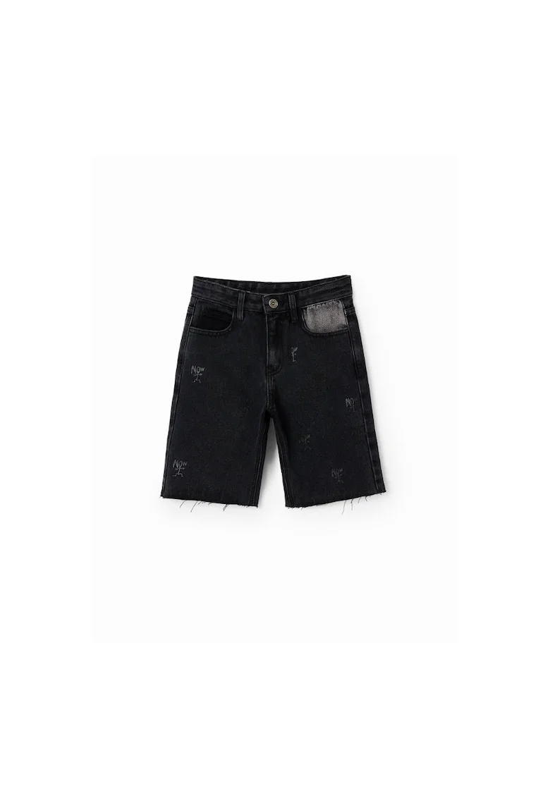 Pantaloni lungi,  302006557, Bumbac, Negru, Negru