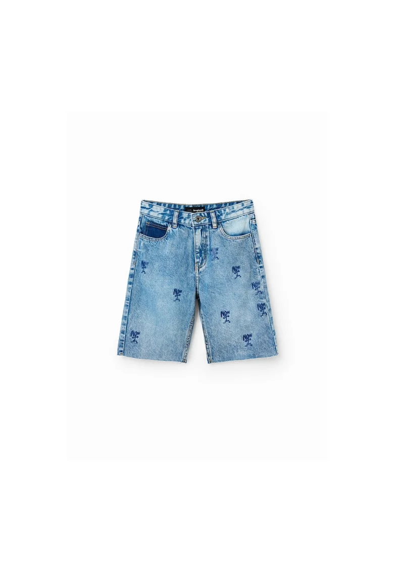Pantaloni lungi,  302006564, Bumbac, Albastru, Albastru