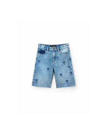 Pantaloni lungi,  302006564, Bumbac, Albastru, Albastru