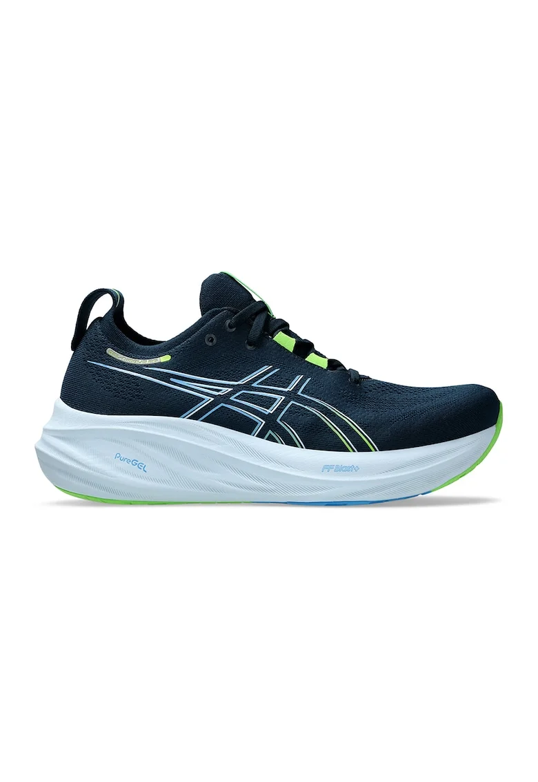 Pantofi din plasa pentru alergare Gel-Nimbus 26, Verde lime/Albastru