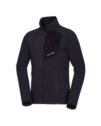 Bluza fleece melange barbati Trugberg, Negru
