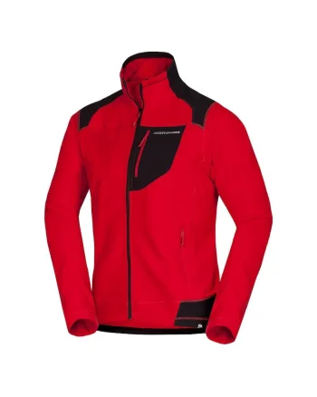 Bluza din fleece NorthPolar pentru barbati Bendik, Rosu inchis
