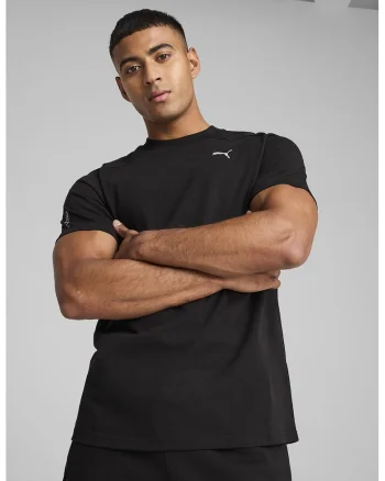 Tricou regular fit din bumbac cu decolteu la baza gatului, Negru