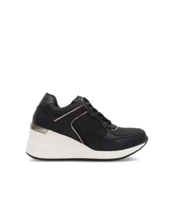 Pantofi sport dama,  590559, Sintetic/Textil, Negru, Negru