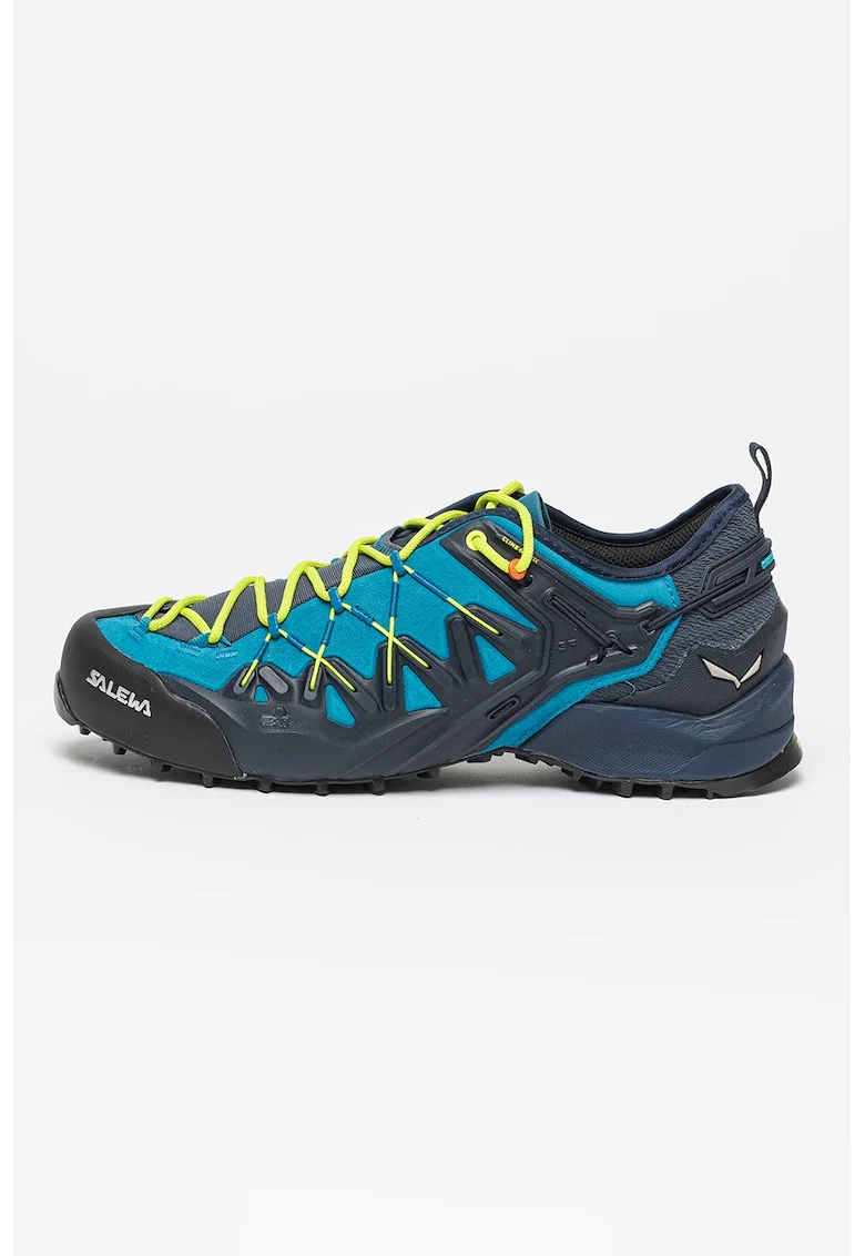 Pantofi cu model colorblock, pentru drumetii Wildfire Edge, Negru/Albastru petrol