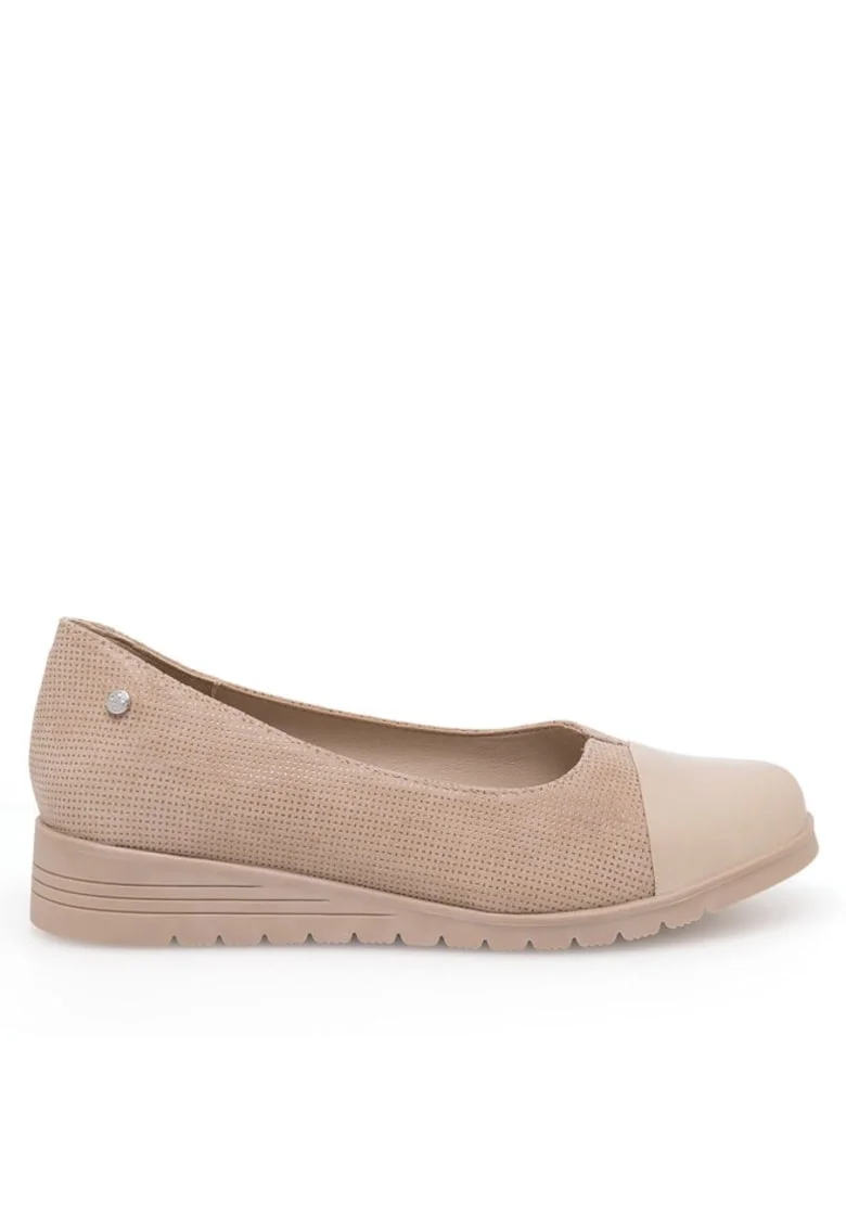 Pantofi sport dama,  590558849699139, Piele naturala, Bej, Bej