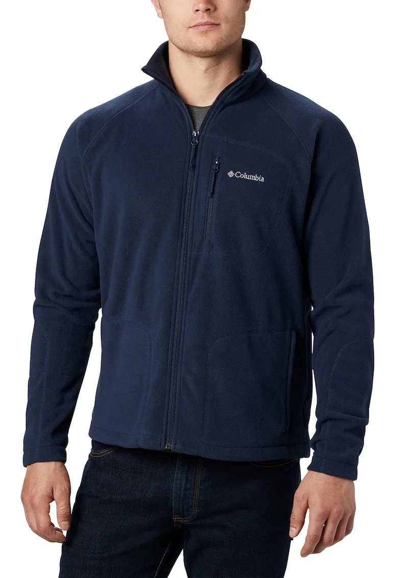 Bluza din fleece cu fermoar, pentru trekking Fast Trek II, Bleumarin