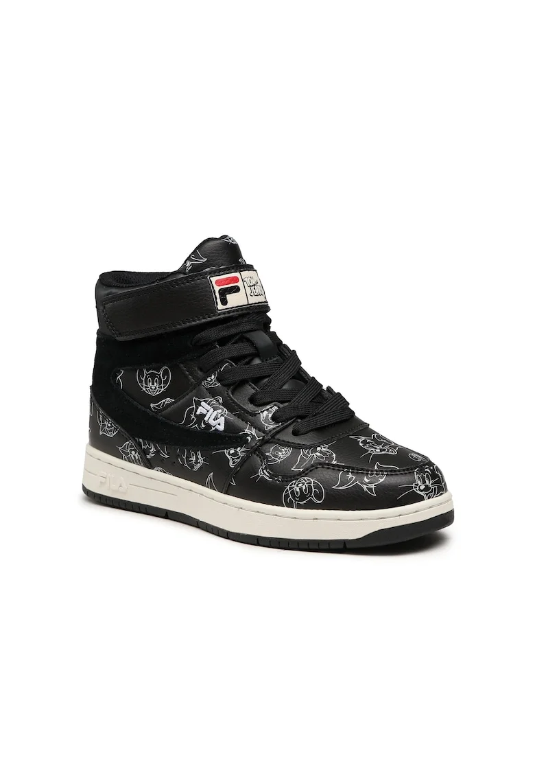 Pantofi sport baieti,  Piele ecologica, Negru