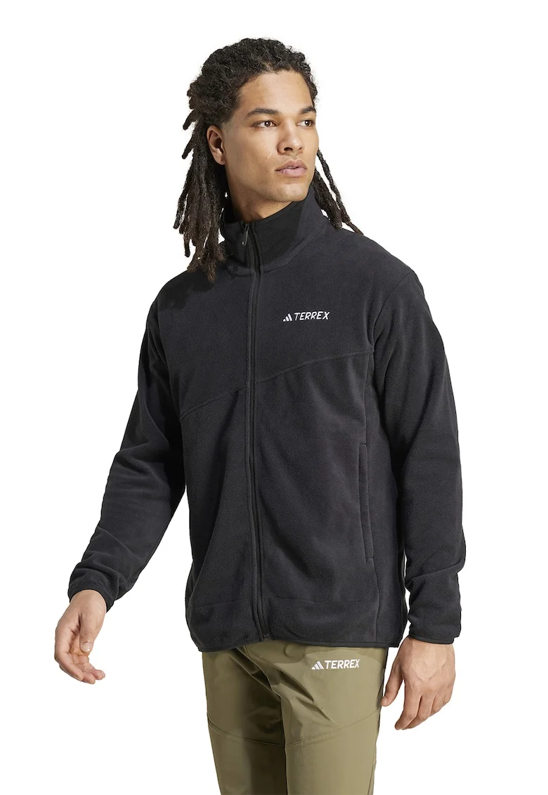 Jacheta din fleece cu fermoar Terrex, Negru