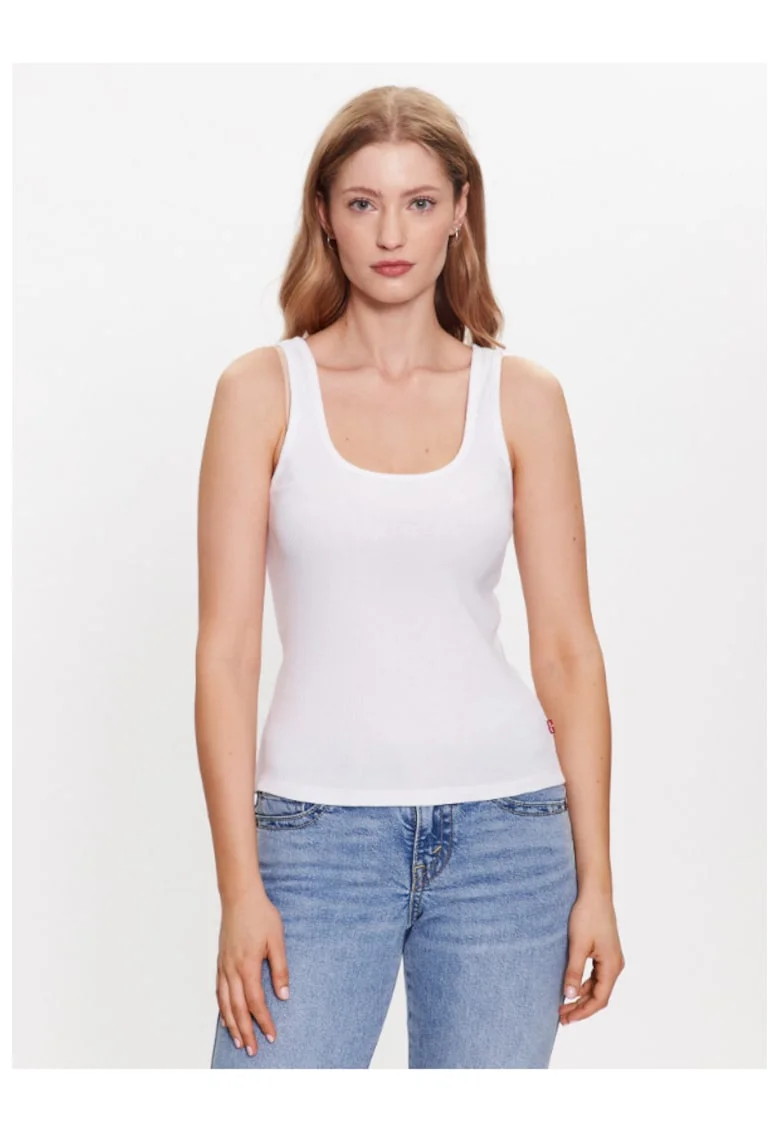 Top dama,  303243333, Bumbac, Alb