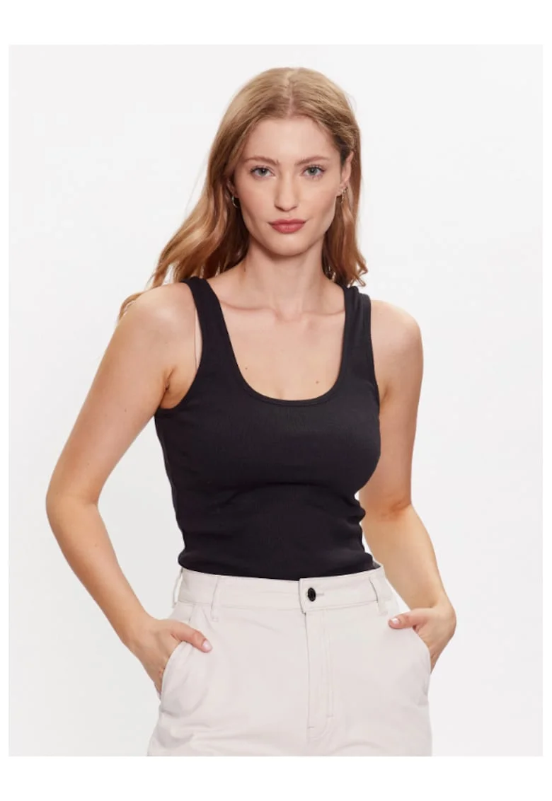 Top dama,  303243265, Bumbac, Negru