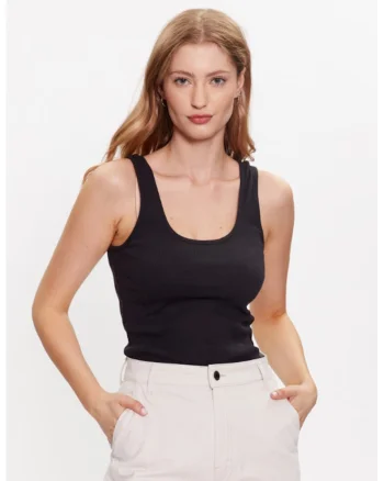 Top dama,  303243265, Bumbac, Negru