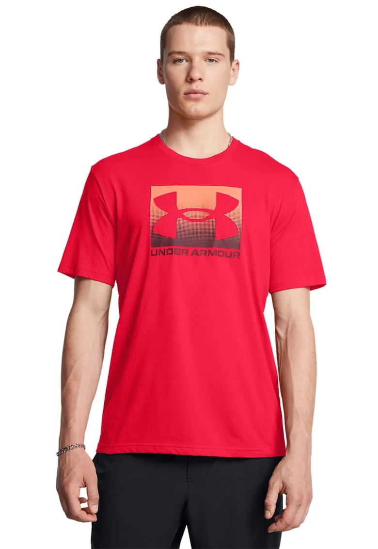 Tricou lejer cu logo Boxed, Rosu