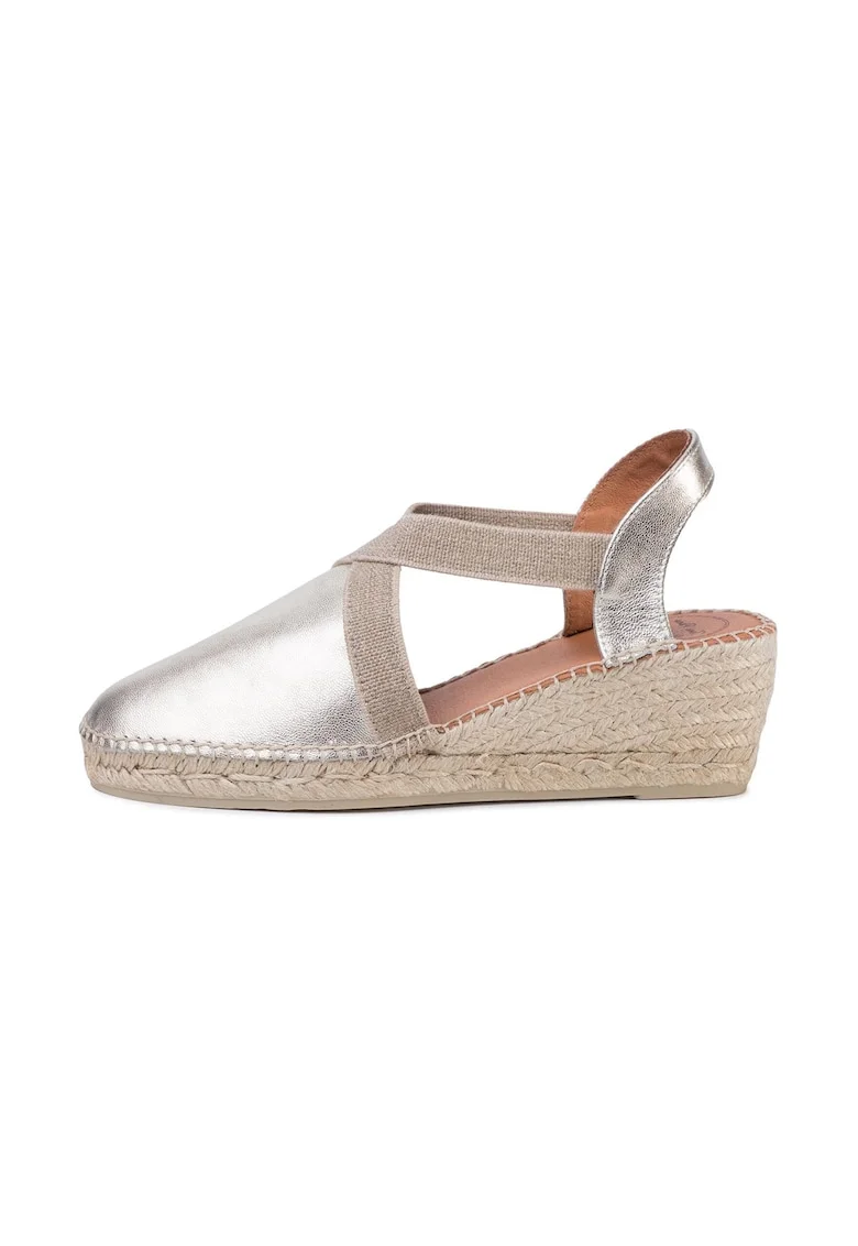 Espadrile dama,  596512, Piele naturala, Auriu