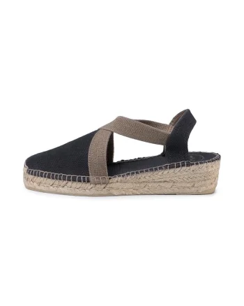 Espadrile dama,  596543, Textil, Negru