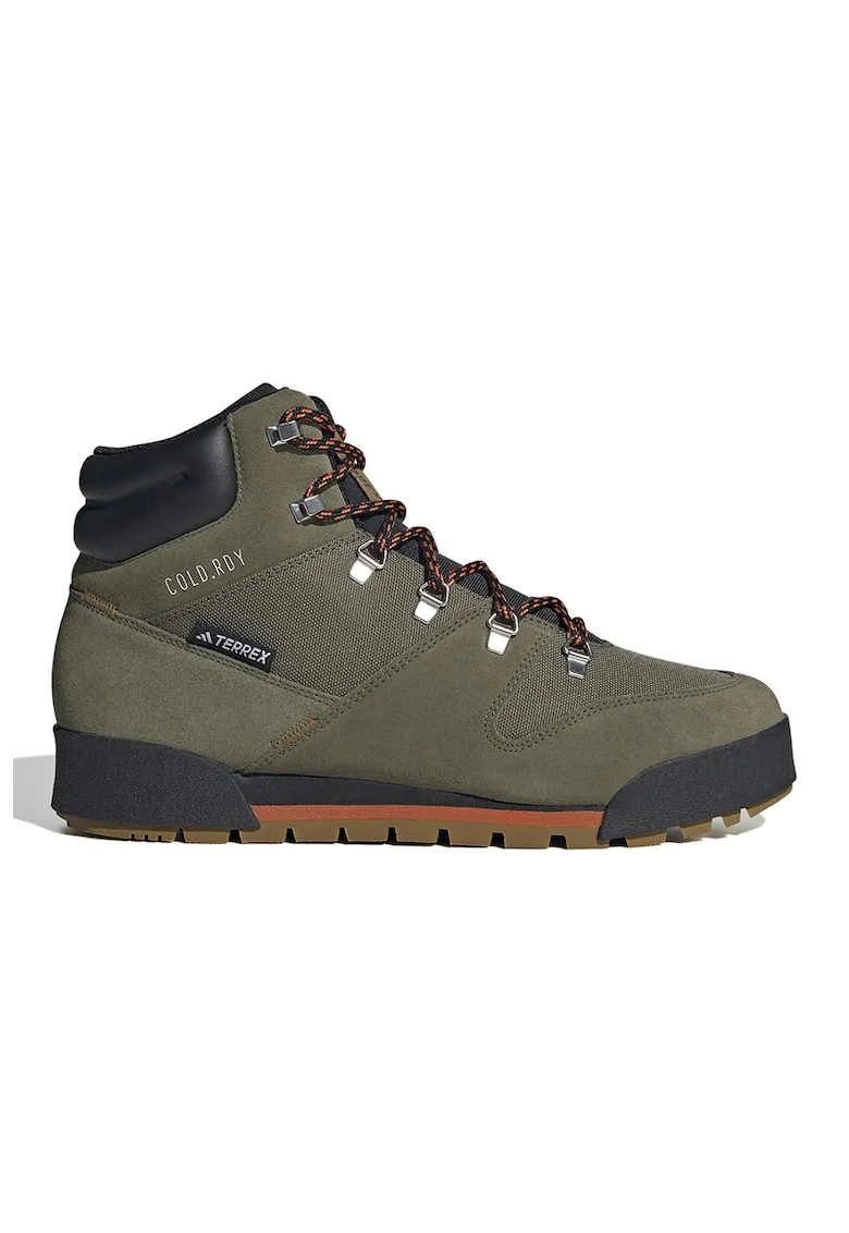 Pantofi cu segmente de piele intoarsa pentru drumetii Terrex Snowpitch, Negru/Kaki